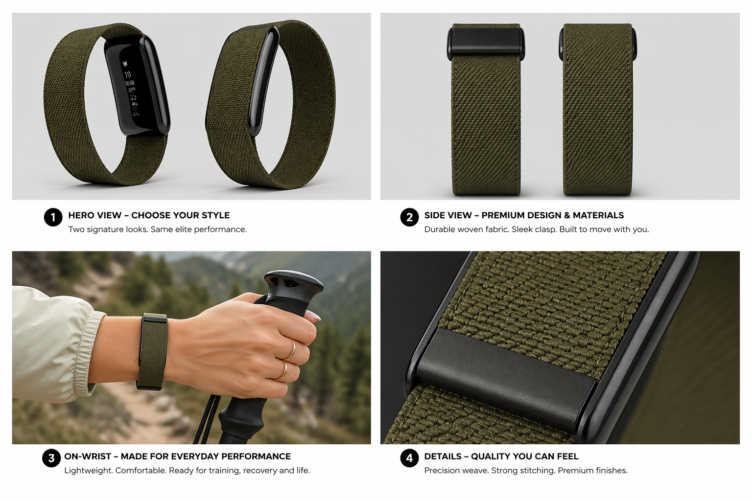 fiil Whoop Band - Army Green Dark