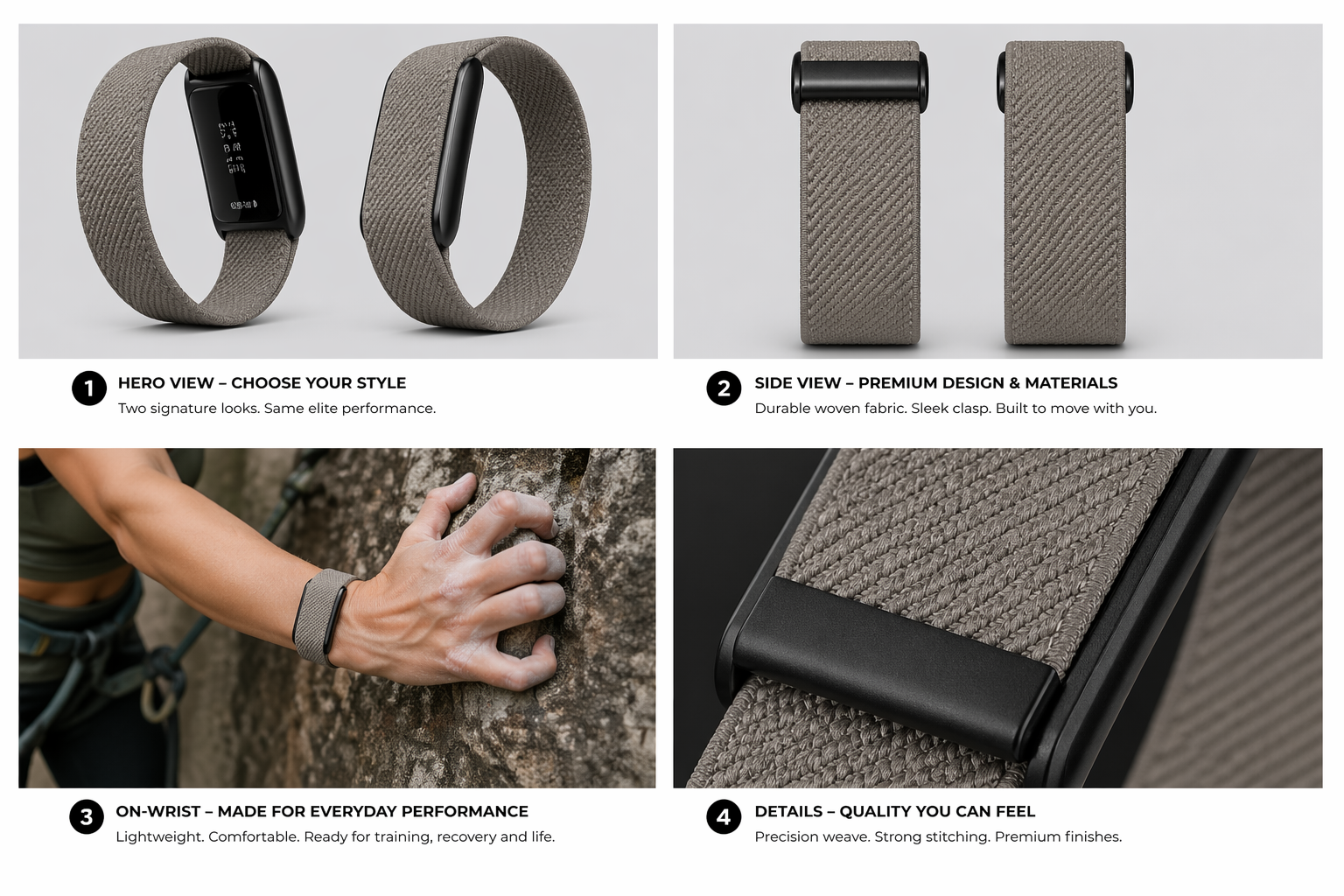 fiil Whoop Band - Stone Grey