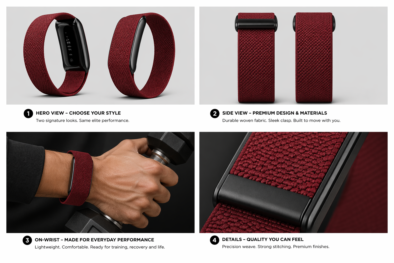 fiil Whoop Band - Wine Red